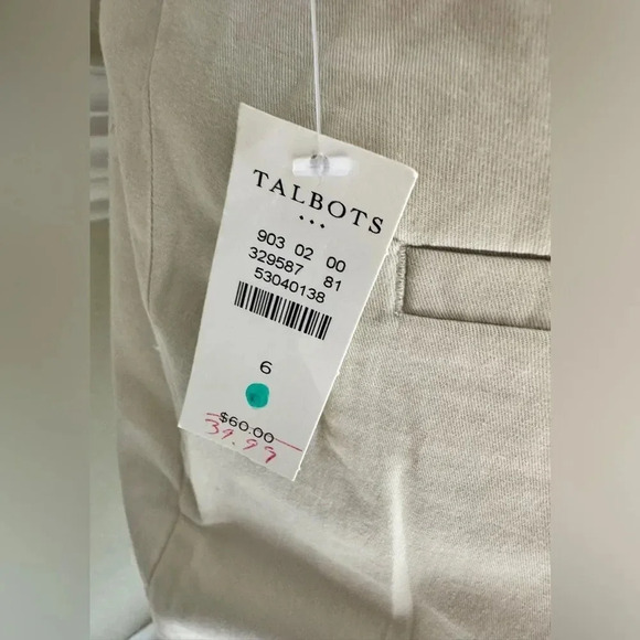 TALBOLTS CAPRI PANTS KHAKI COLOR SIZE 6 - Picture 5 of 10